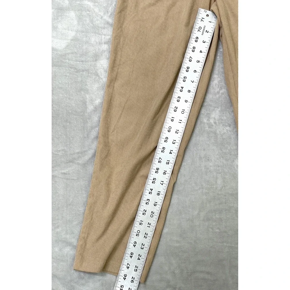 SHEIN Corduroy Pants Women's Small Beige High Waist Casual Vintage Style